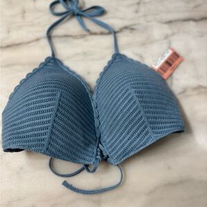 Shade & Shore Teal Crochet Swim Bra